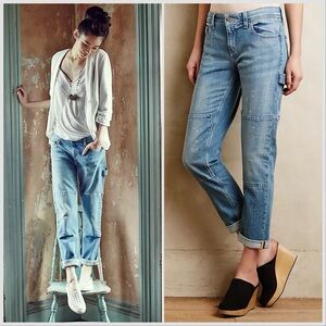Pilcro & The Letterpress x Anthro Straight Leg Carpenter Boyfriend Jeans 28